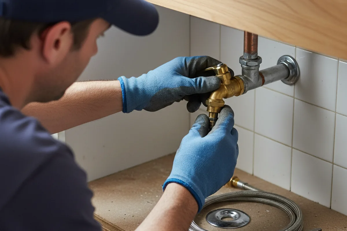 Shutoff valve and fitting work during Repiping in Markle